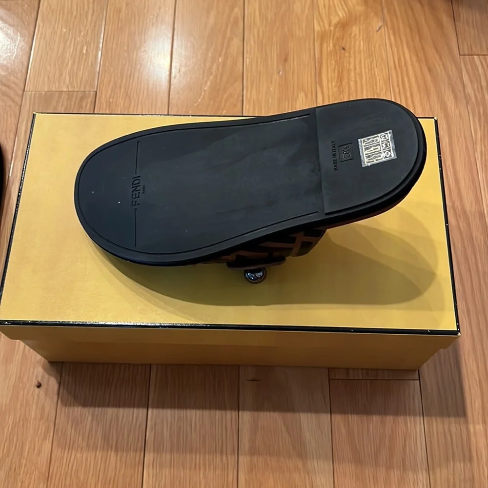 Sold out everywhere Fendi Sandolo Vogel Slides - Picture 7 of 7